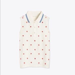 Tory Sport Embroidered Performance Pique Golf Polo